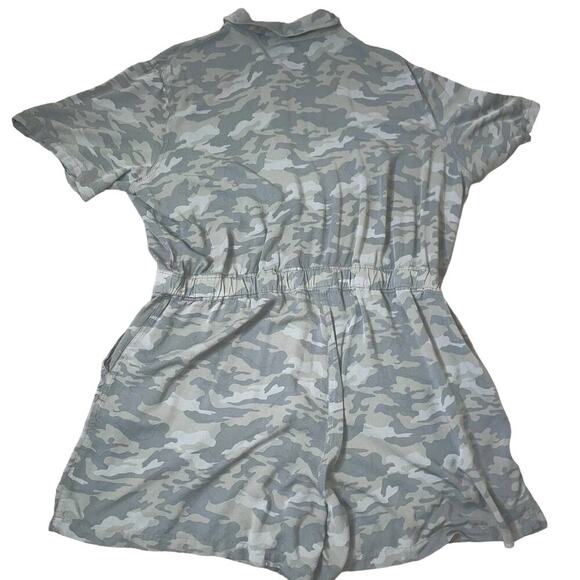 Ashley Stewart romper Camo print Twill Cargo jumper Plus SZ 22 - Picture 3 of 10